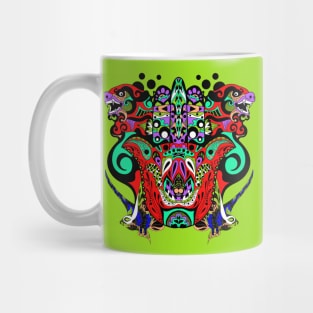 immortal tribal kaiju in ecopop pattern Mug